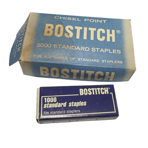 Vintage Bostitch Stapler Model B9 Standard Staples Blue Works 5" Retro Prop Desk - Picture 12 of 13